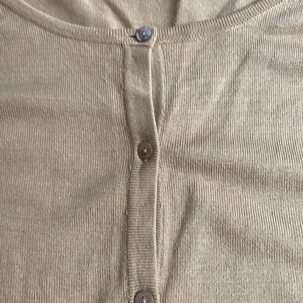 Gold Long Sleeve Button Down Cardigan - Picture 2 of 2
